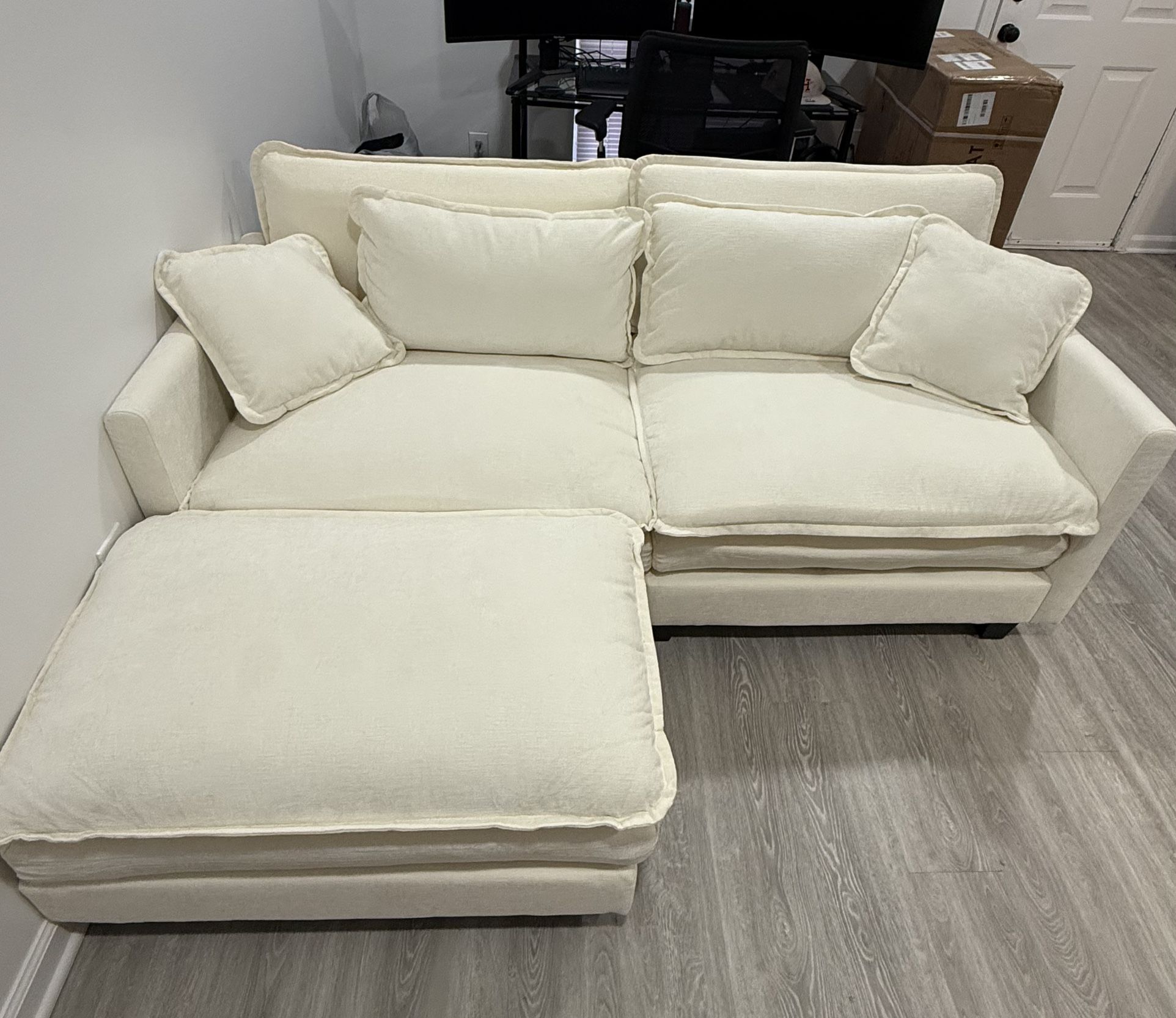 New Loveseat/Couch With Ottoman