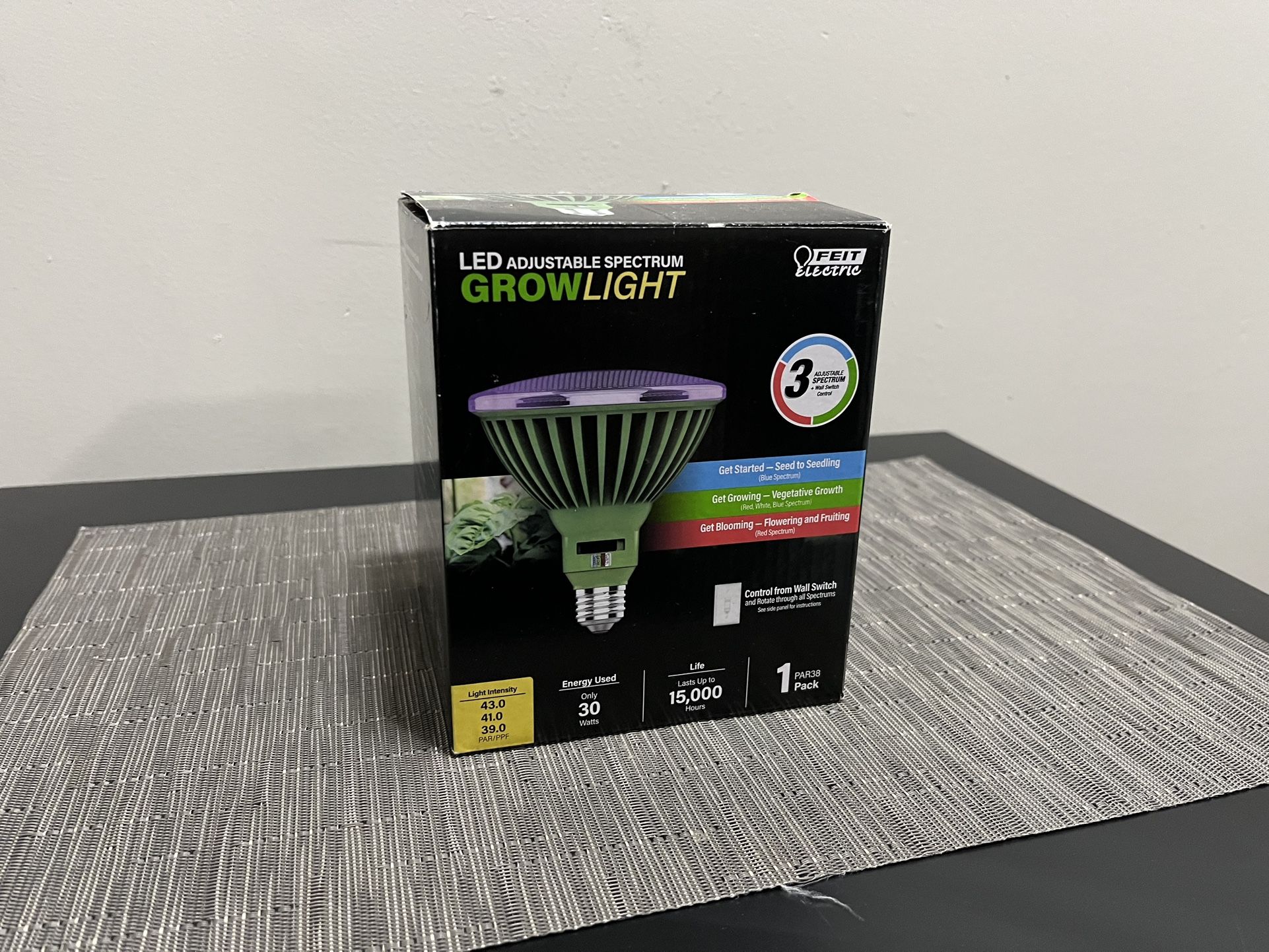 Feit Electric 30-Watt PAR38 Selectable Spectrum E26 Plant Grow LED Light Bulb