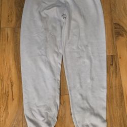 Aviator Nation White Jogger Sweatpants – Retro Logo, Size Small