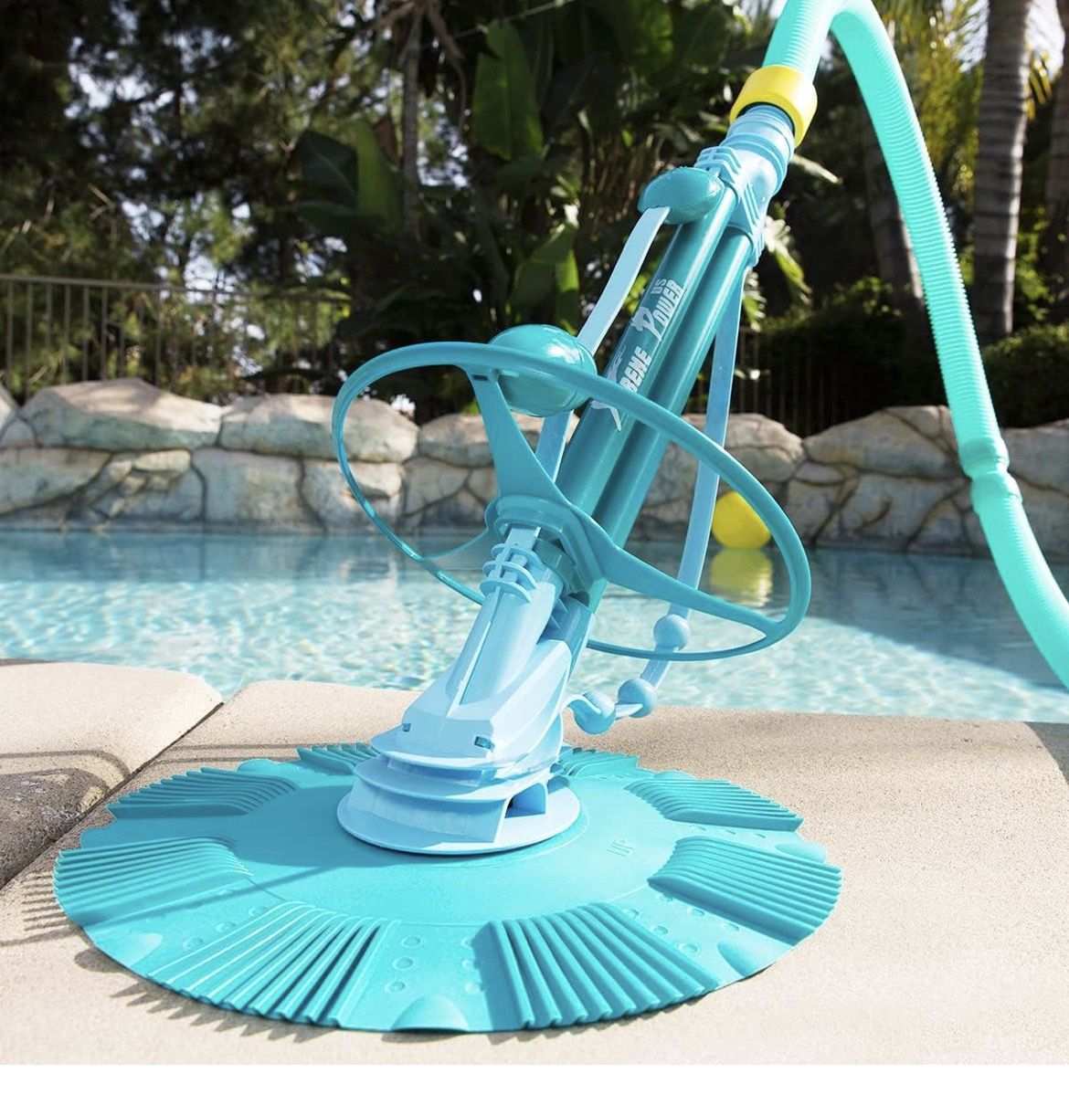 XtremepowerUS Premium Automatic Suction Vacuum-generic Climb Wall Pool Cleaner Sweeper In-Ground Suction Side + Hose Set