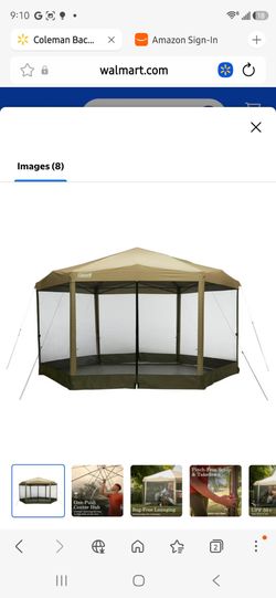 Coleman 15'x 13' Back Home Screened Canopy Tent with Instant Setup, Outdoor Gazebo for Bug-Free Lounging, Fits Over Picnic Tables, Ideal for Parties, 
