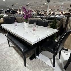 Faux Marble Table Set