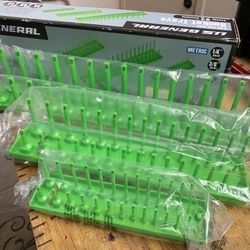 U.S. General Socket Organizers 3pc Metric New 