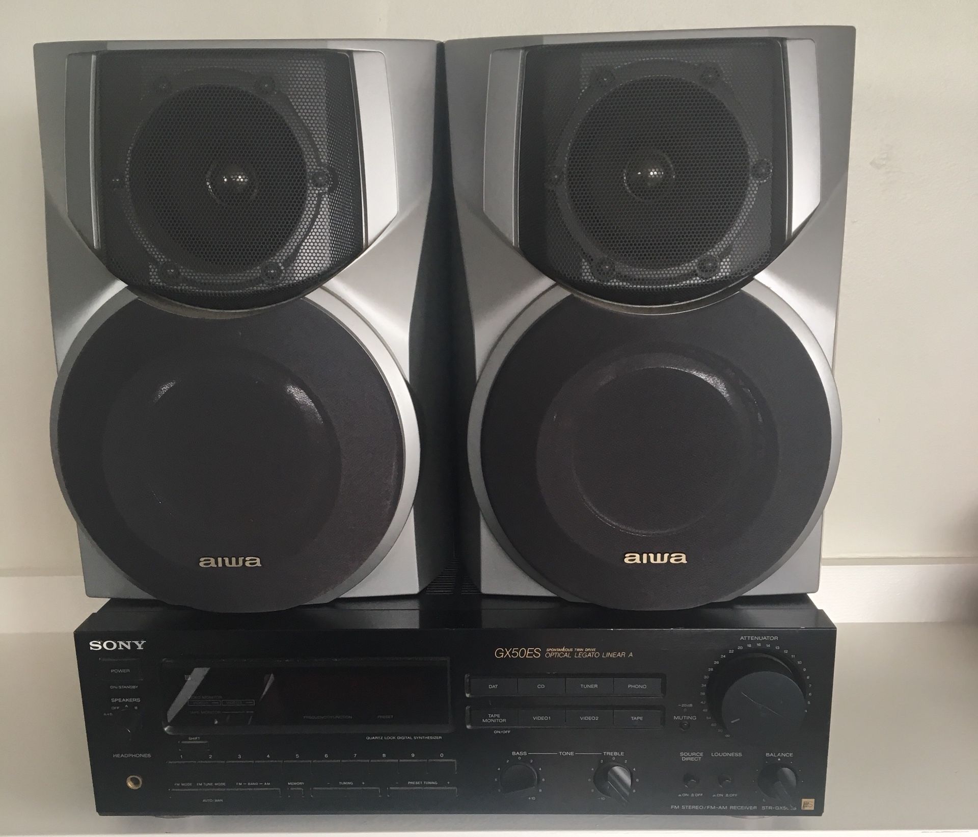 SONY GX50ES Receiver and AİWA SX-WNA555 Speaker for Sale in