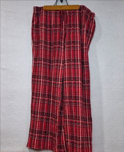 Cabernet Sleep Sense Lounge Pants Womens XL Elastic Waist Red Plaid Comfy Soft