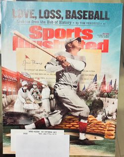4x Sports Illustrated Magazine Baseball    Babe Ruth  Gerrit Cole  Justin Verlander  Francisco Lindor Loco mascot of Altoona Curve baseball team