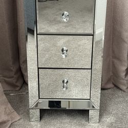 3 Drawer Mirror Night Stands Set Of 2