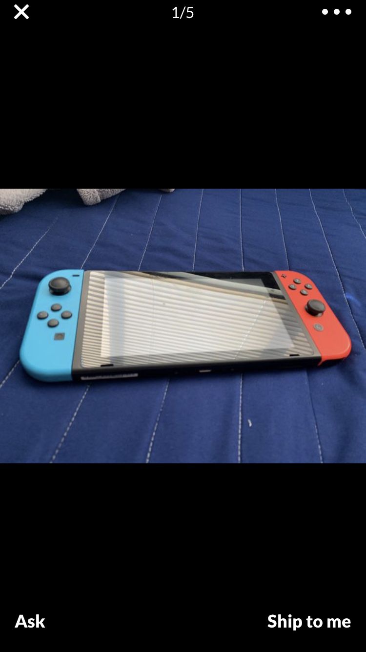 Nintendo switch with accessories