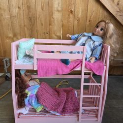 Doll Bunk Beds With 2 Dolls