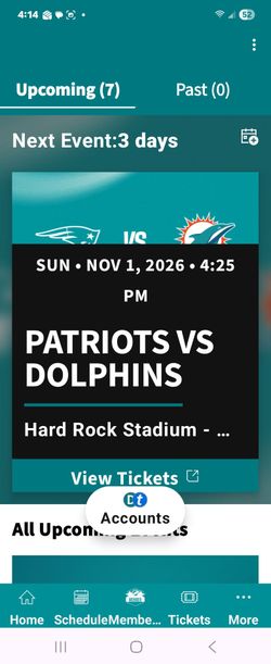 Dolphins & Patriots game