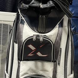 Golf Bag W/wheels &16 Clubs 