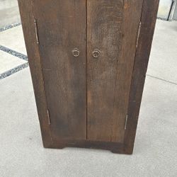 Solid Oak Bookcase Cabinet
