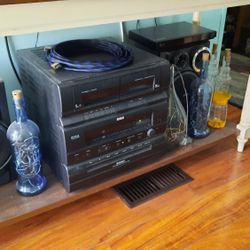Stereo RCA System, Double Tape Deck, Works, Good Condition, Etc