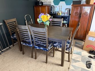 Dining table and chairs