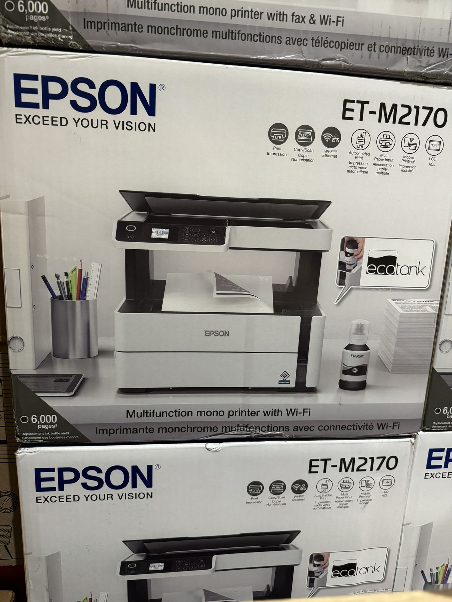 Epson EcoTank ET-M2170 Wireless All-In-One Monochrome Printer New