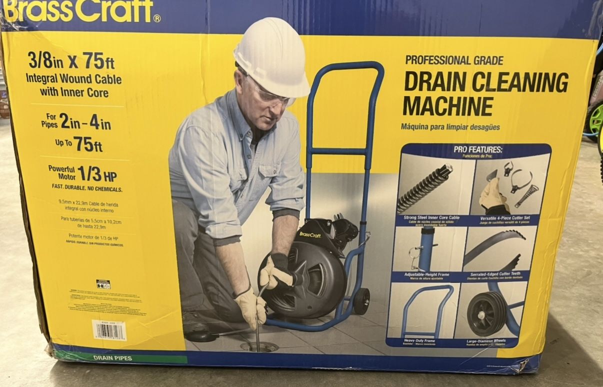 BrassCraft 3/8-in dia x 75-ft L Music Wire Machine Auger Model #BC3020 $524.98+ tax At Lowe's