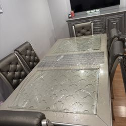 Dining Table And Tv Stand With 6 Chairs 