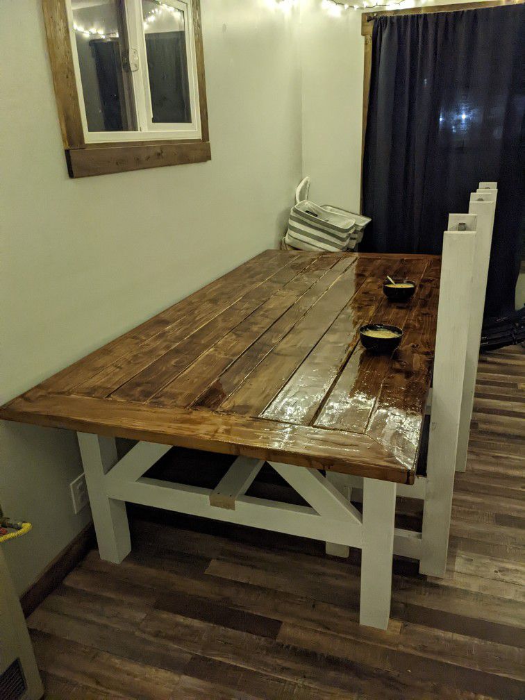 Handcrafted Table And Chairs
