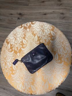 Coach Purple Snake Embossed Leather Pouch