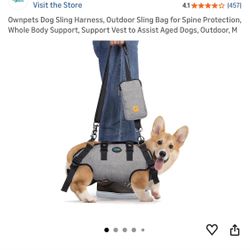 Dog Sling Harness, Outdoor Sling Bag for Spine Protection, Whole Body Support, Support Vest to Assist Aged Dogs, Outdoor, M 