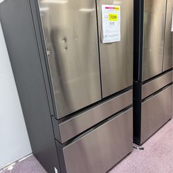 Refrigerator, Samsung new open box fridge with 1 year warranty
