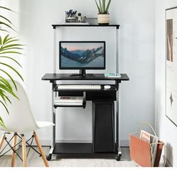 COMPUTER DESK w/Keyboard ⌨️ Tray + Shelves
