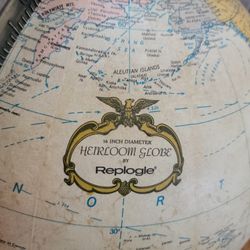 Updated* Vintage 16" Lighted Globe By Replogle 