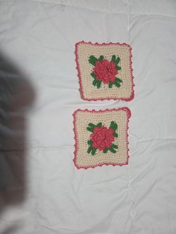 A antique potholders
