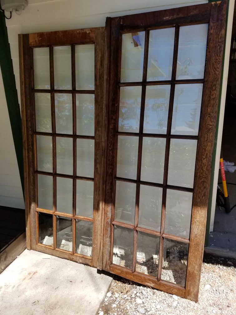 Vashon...Antique French doors. 1" beveled glass