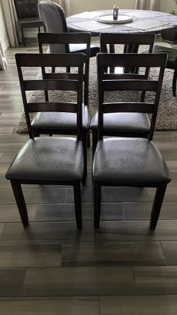 4 Wood Dining Chairs