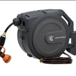 Hose Reel 1/2‘’ 78 ft, Heavy Duty Retractable Garden Hose Reel with Any Length Lock,