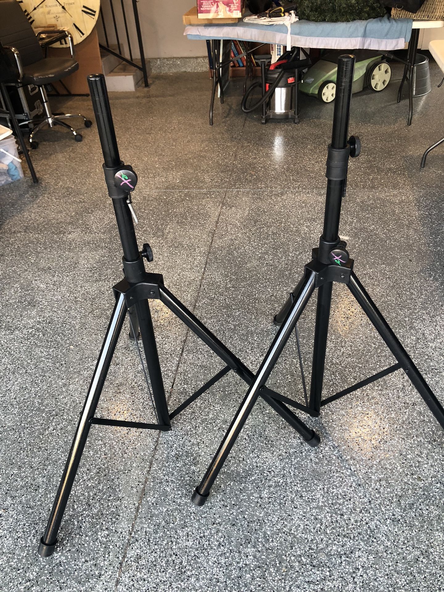 Two Speaker Stands With Bag