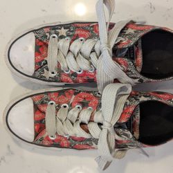 Converse All-Star Chuck Taylor Logo Play Low Top, Red & Black Sneakers 