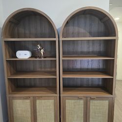 SICOTAS Book Shelf Arched Cabinet Bookshelf ×2