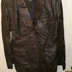 Womens Black leather INC jacket size 8 Coat International Concepts Clothes