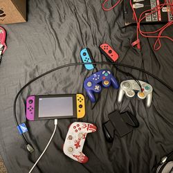 Nintendo switch with accessories