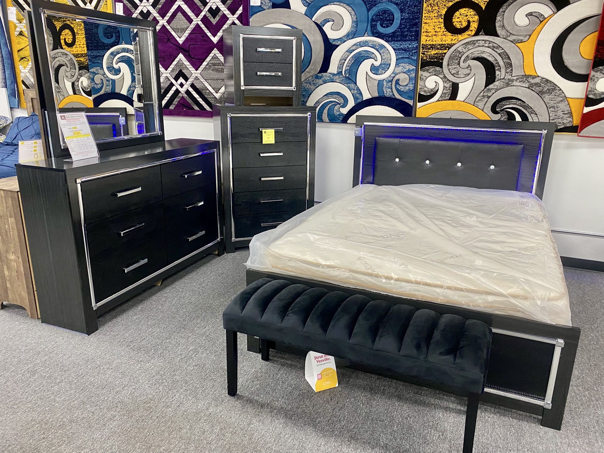 4pc Queen Size Bedframe Set $1,399