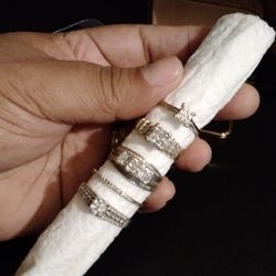 5 Real Gold Rings 10k And Diamonds $850 For All [ PLEASE READ DESCRIPTION]