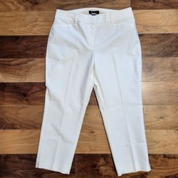 White House Black Market Perfect Form Contour Straight Crop Capri Pant Mid-Rise Sz 8