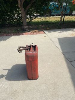 Vintage Red Diesel Fuel Can with Spout