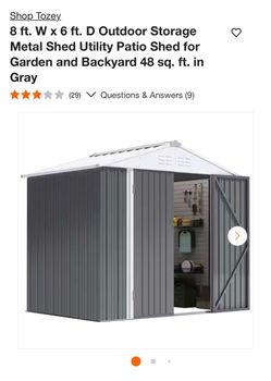 8x6 metal shed