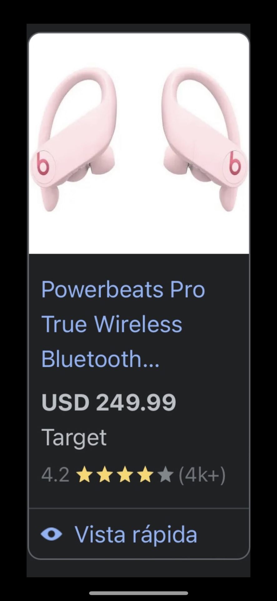 Semi new totally wireless Powerbeats Pro earphone with protective rubber case I accept offers normal store price is $249 .99