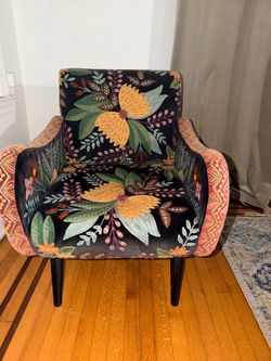 Colorful Floral Accent Chair