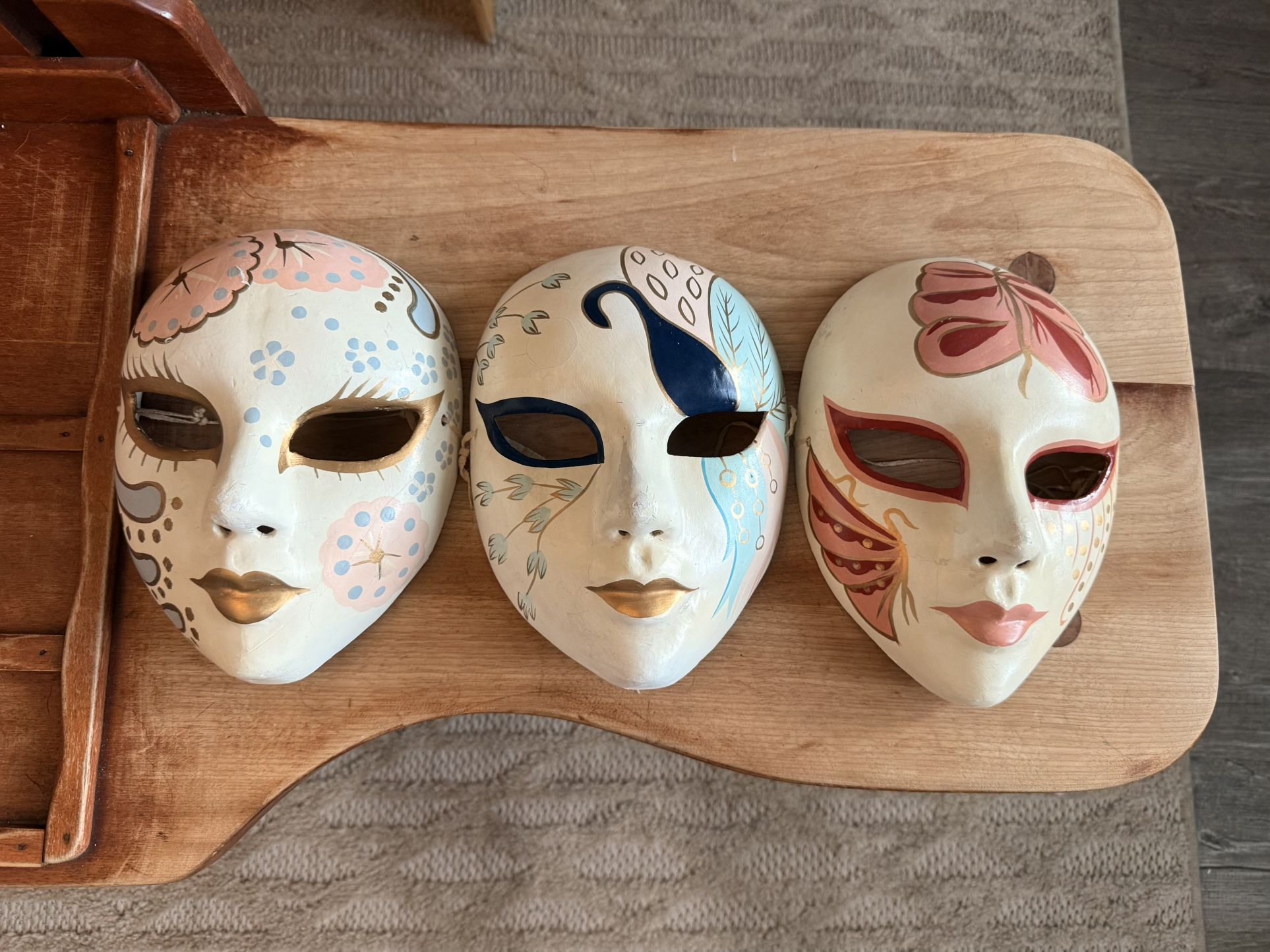 Vintage Plaster Masks