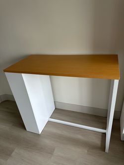 Bar Table with 3-Tier Storage Shelf (Pub Desk/ Dining)