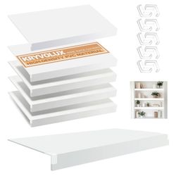 5 Pcs Wire Rack Covers 16x9x3 inch PVC Pantry Shelf Cover 0.31 inch Thick Removable Closet Wire Rack Shelf Covers,Decoration Kitchen Bathroom Office S