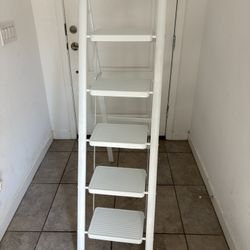 White 5-step Ladder Metal New 