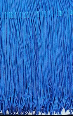 6" Royal Blue Chainette Fringe Trim - Approximately 26 Feet ( 8 Yards )