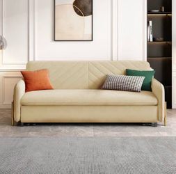 Sectional Sleep Sofa Pull Out Couch,Velvet Convertible for Home | DYPODTEN
