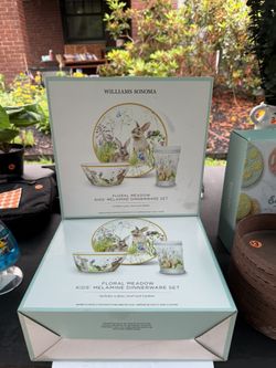 Williams Sonoma Meadow Floral Melamine Set For Kids